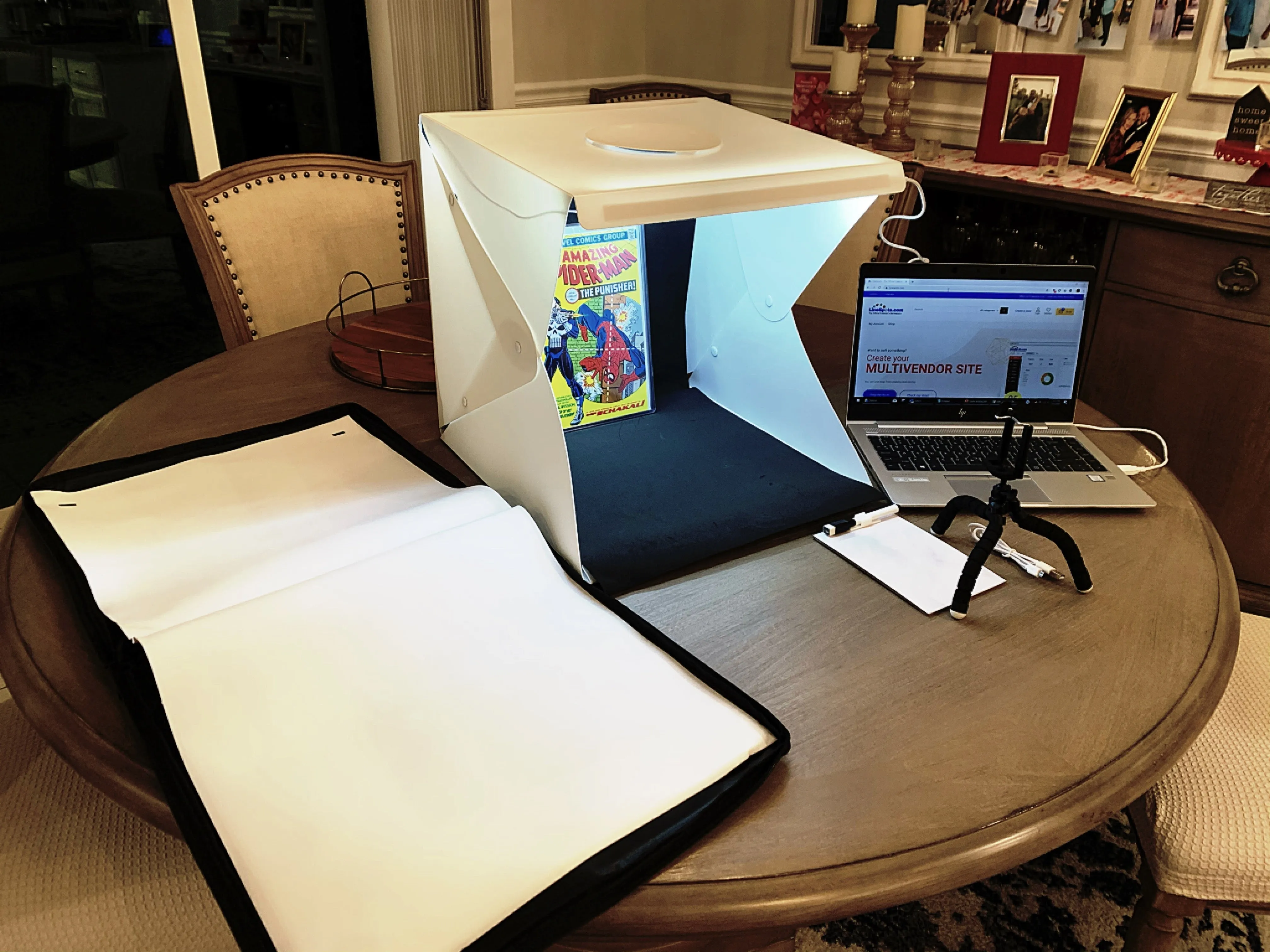 Vanity LED Photo Box Size Large (16in by 16in) for Comic Books Baseball Football Hockey Basketball Cards