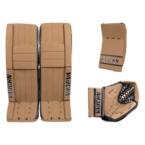 Vaughn Velocity V9 Pro Carbon Senior Goalie Full Set - Tan Vintage Graphic