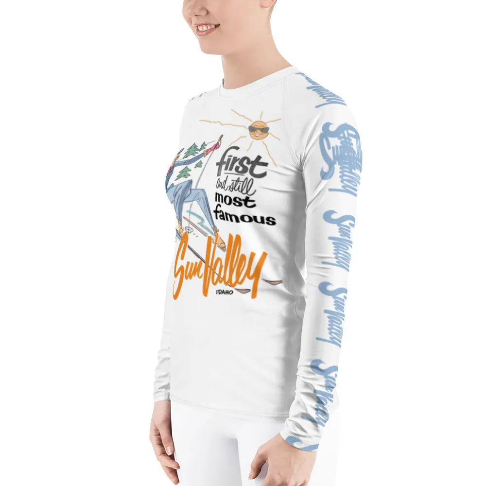 Vintage Fashionable Skier Long Sleeve Top