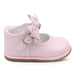 'Vitoria' Girls Pale Pink Patent Bar Shoes