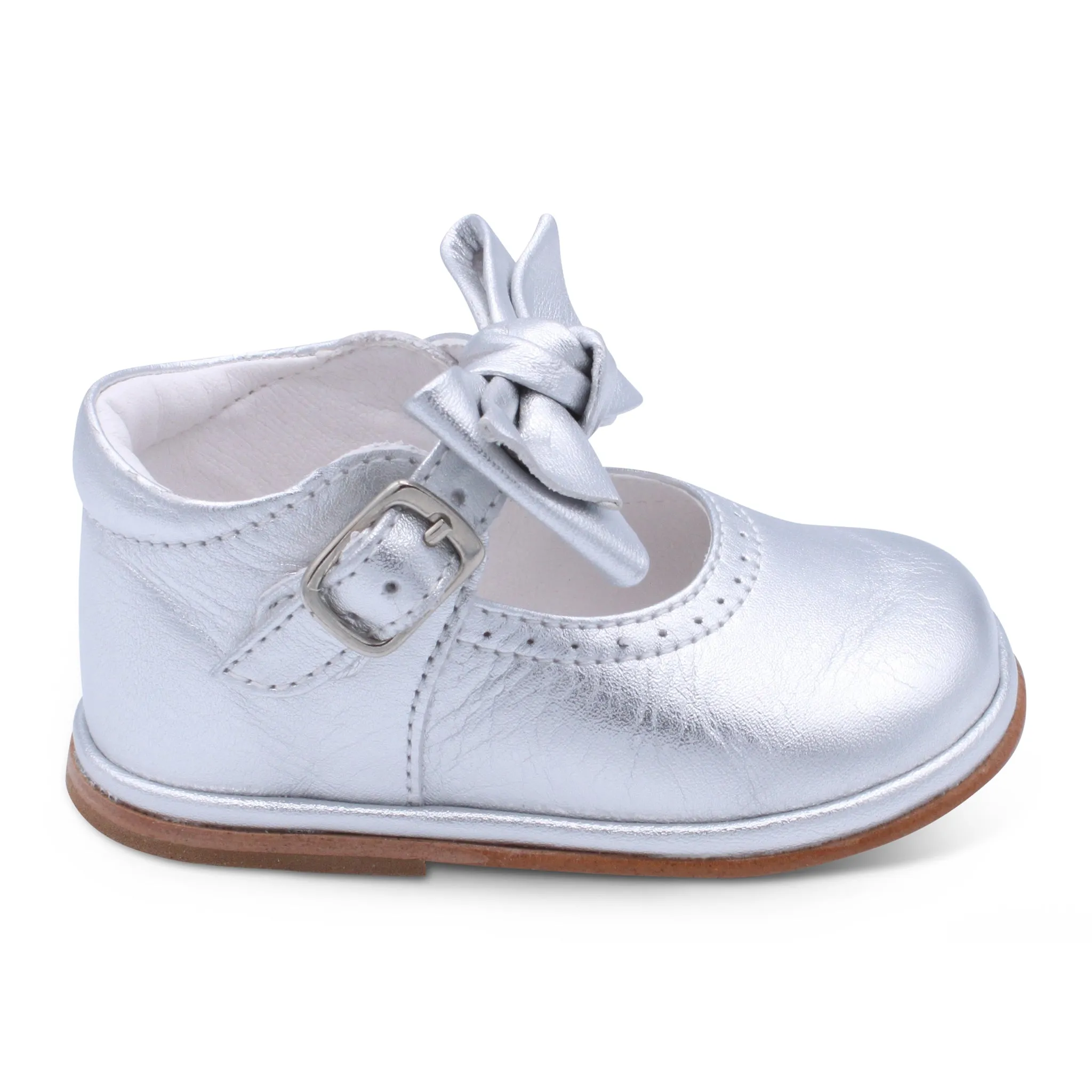 'Vitoria' Girls Silver Bar Shoes