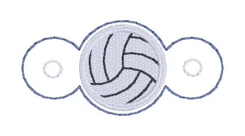 Volleyball Shoe Charm machine embroidery design (3 versions included) DIGITAL DOWNLOAD