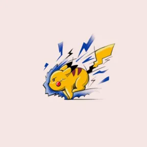 Watercolor Pikachu Running