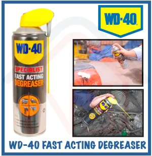 WD-40 Specialist Fast Acting Degreaser 450ml / Solvent Base Oil and Grease Remover Cleaner
