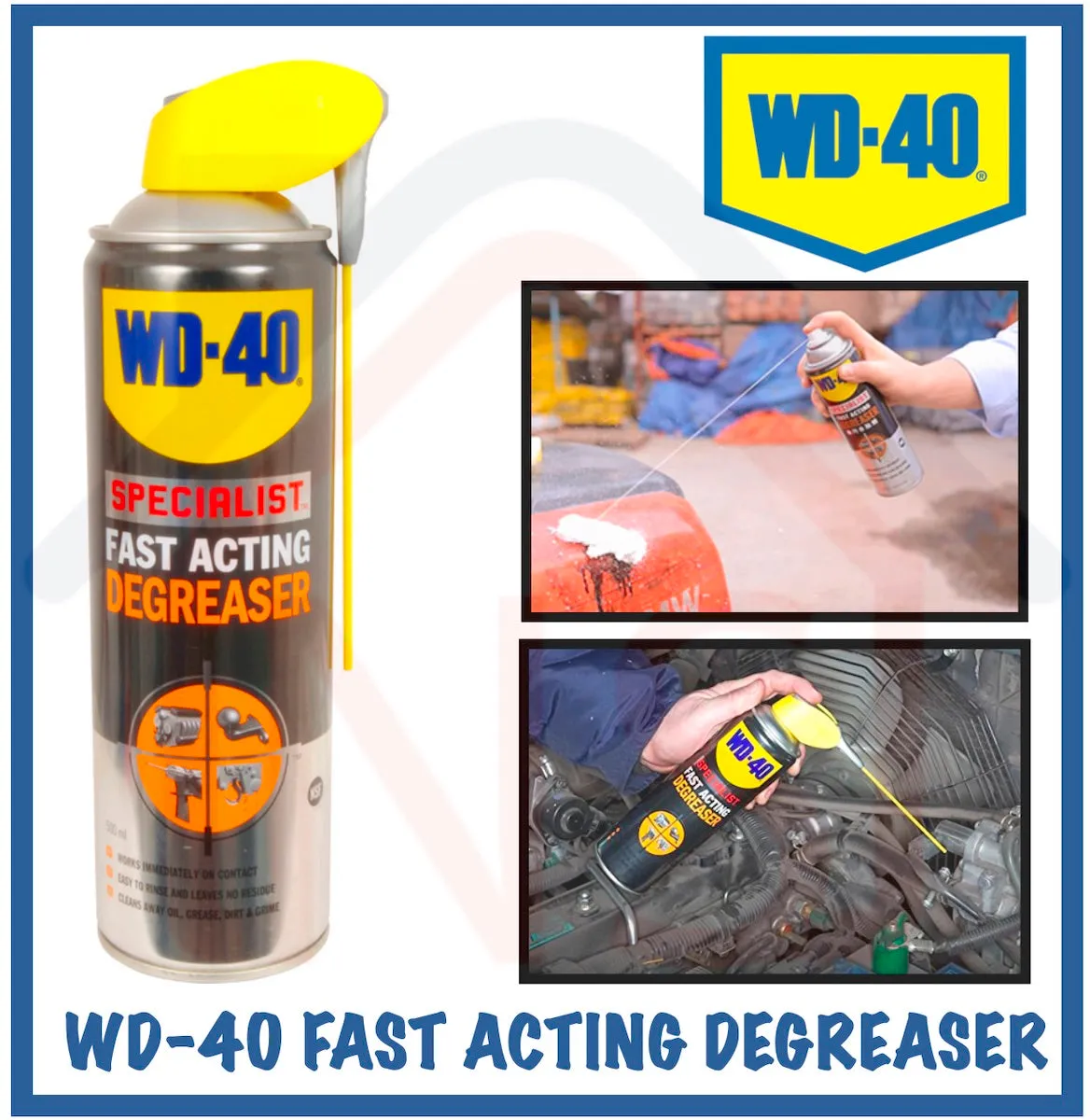 WD-40 Specialist Fast Acting Degreaser 450ml / Solvent Base Oil and Grease Remover Cleaner