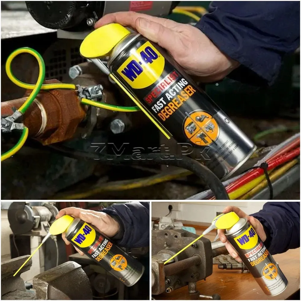 WD-40 Specialist Fast Acting Degreaser 450ml / Solvent Base Oil and Grease Remover Cleaner
