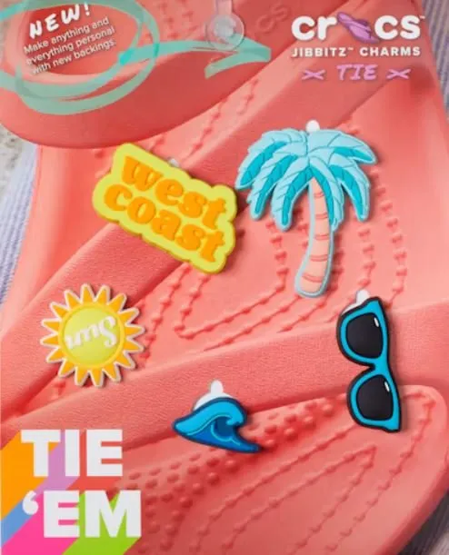 West Coast Sandal Backer 5 Jibbitz Pack