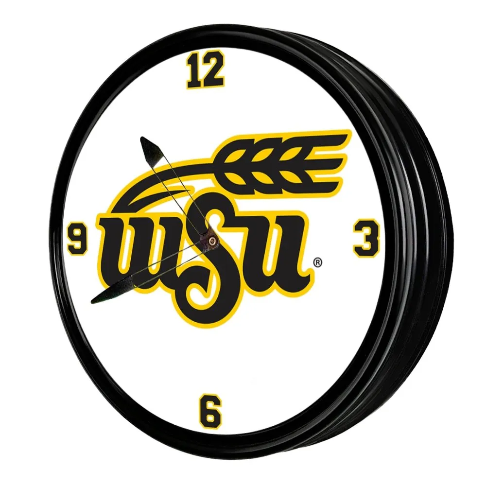 Wichita State Shockers: University Seal - Retro Lighted Wall Clock