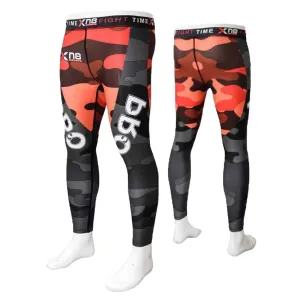 Xn8  Mens Leggings ( Grey Orange )