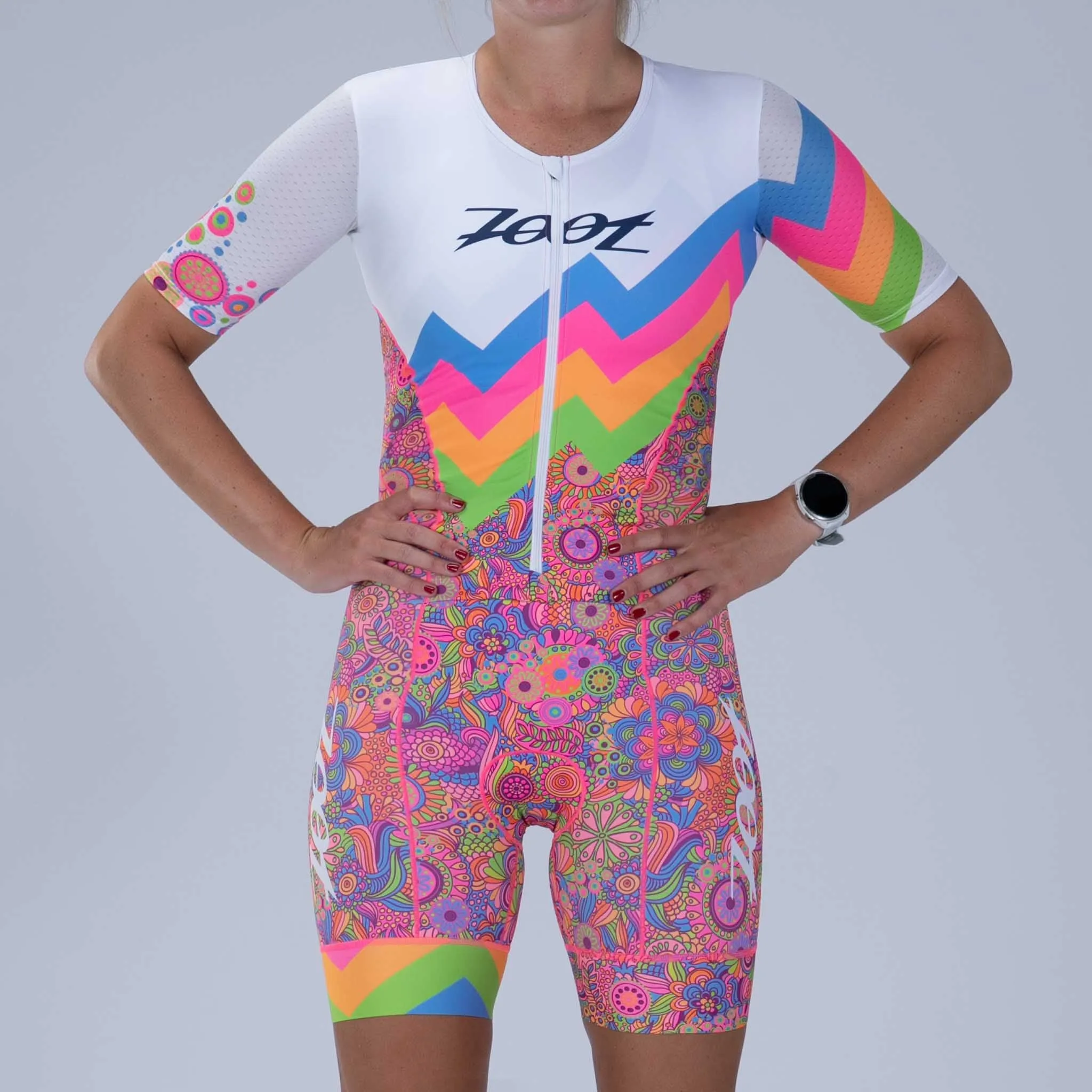 ZOOT Women's Ltd Tri Aero Full Zip Racesuit - Salty Groove