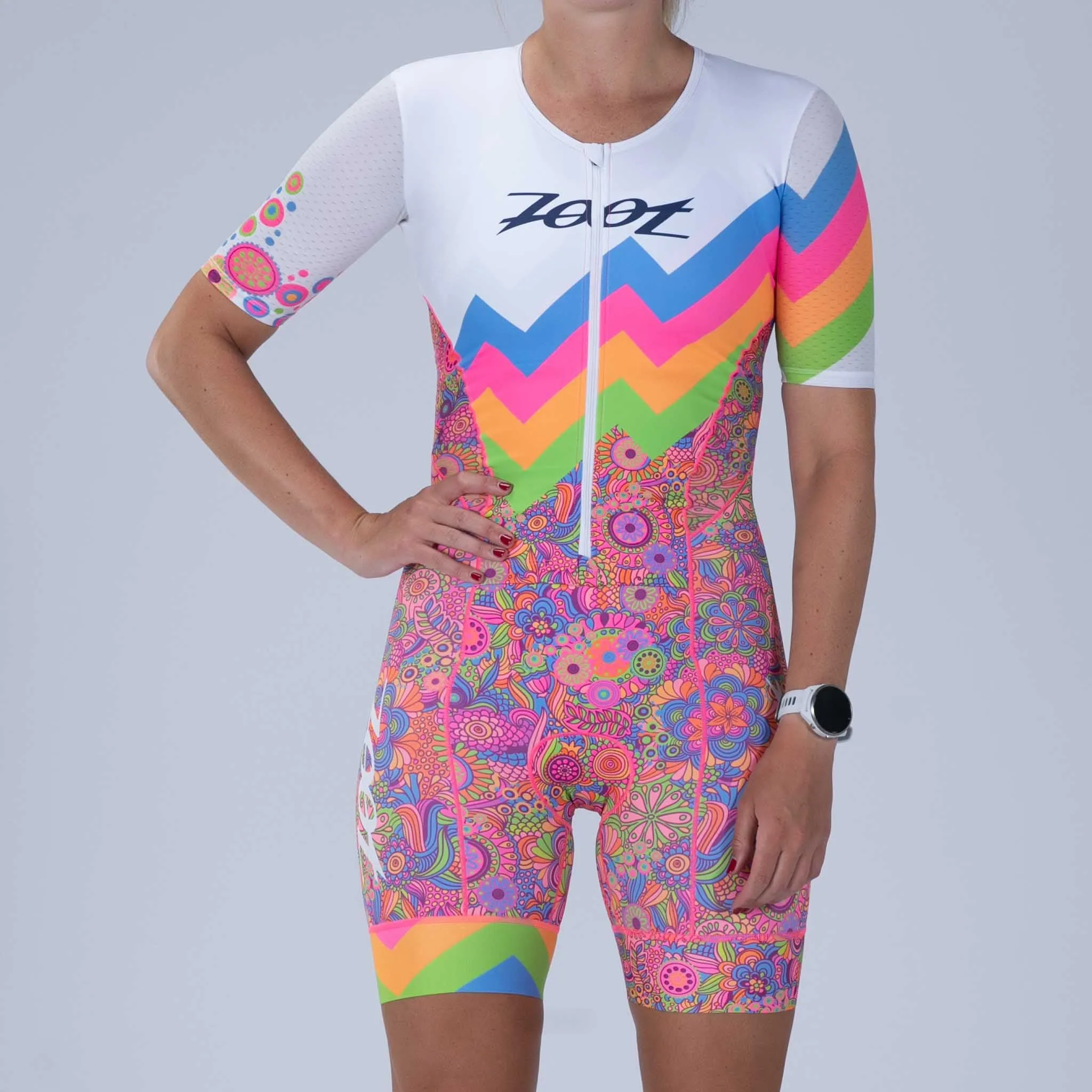 ZOOT Women's Ltd Tri Aero Full Zip Racesuit - Salty Groove
