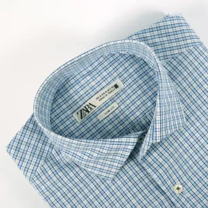 ZR Sky Blue Mini-Check Shirt