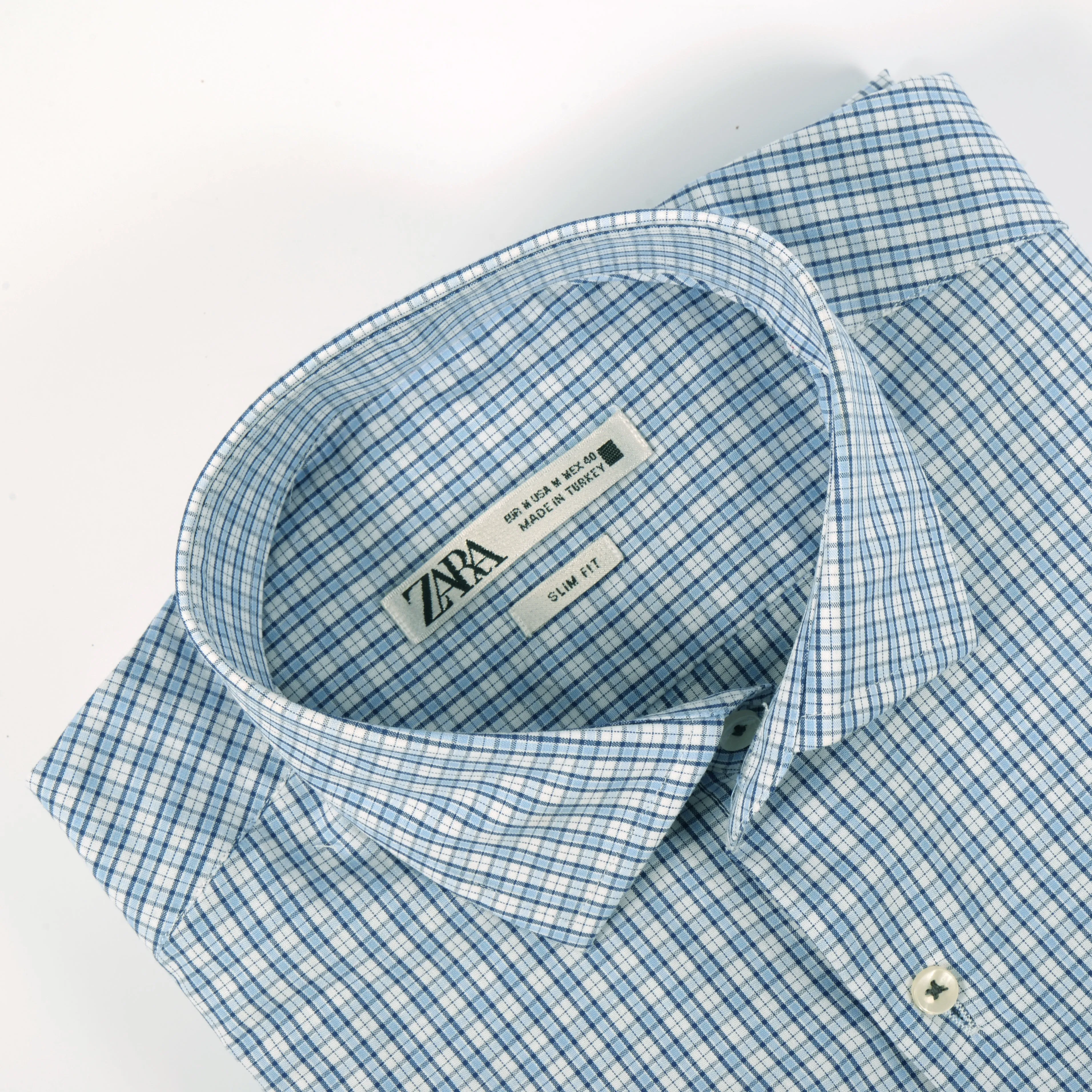 ZR Sky Blue Mini-Check Shirt