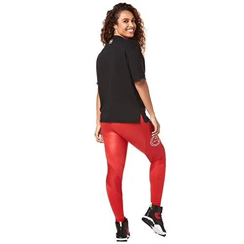 Zumba Loose Fitting Dance Fitness Graphic Tees Athletic Workout Top for Women